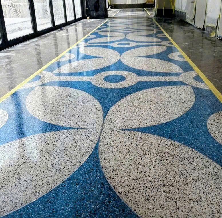 Sàn bê tông mài trang trí hoàn thiện